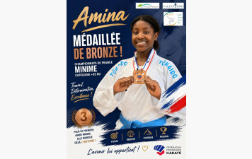 Amina remporte le bronze au championnat de France combat